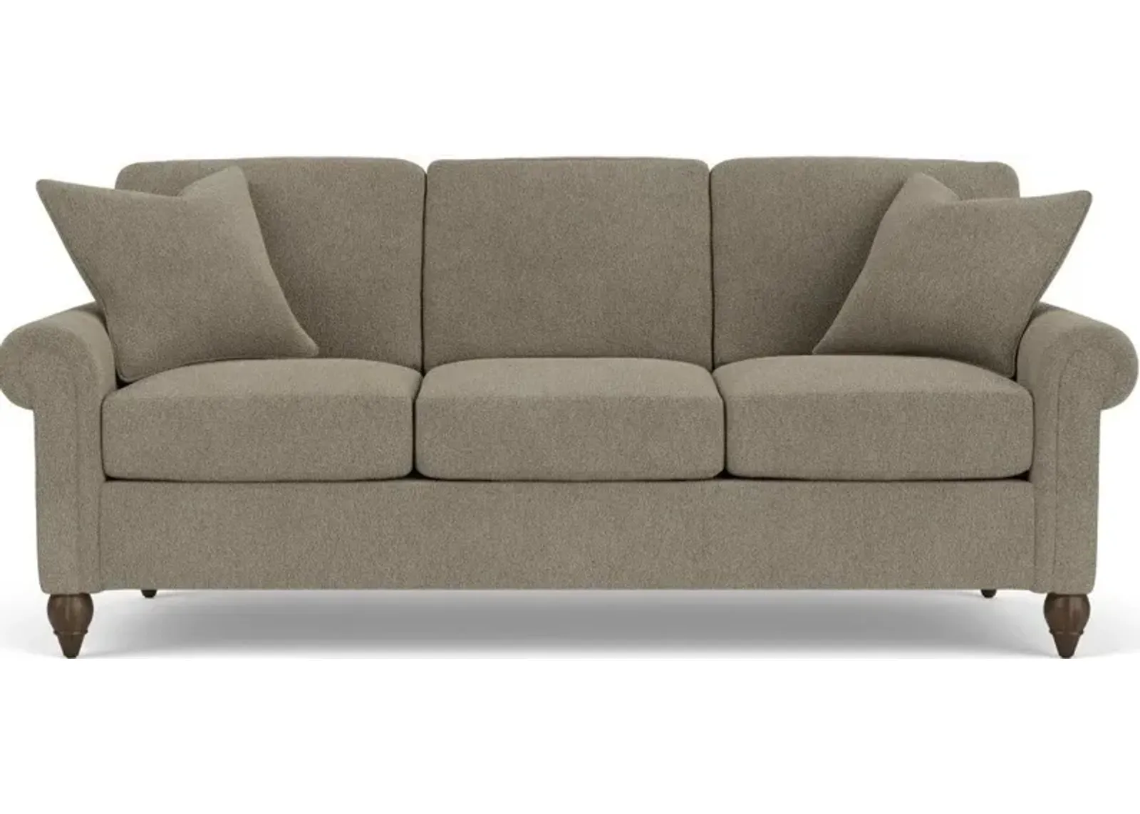 Flexsteel South Haven Gray Dove Sofa with Round Legs