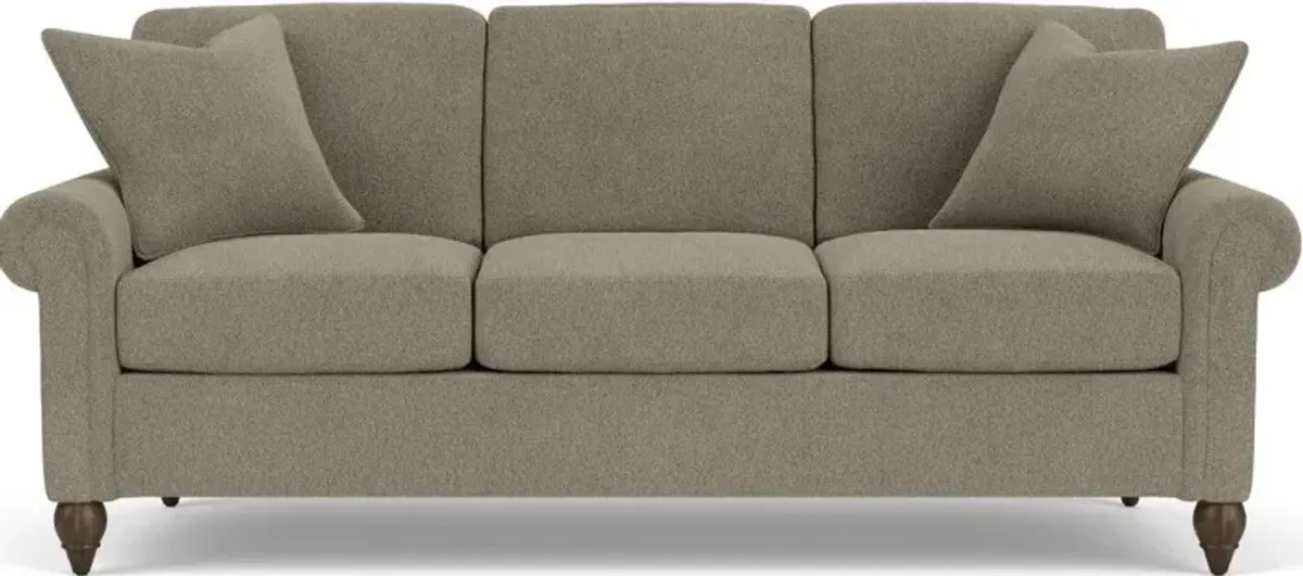 Flexsteel South Haven Gray Dove Sofa with Round Legs