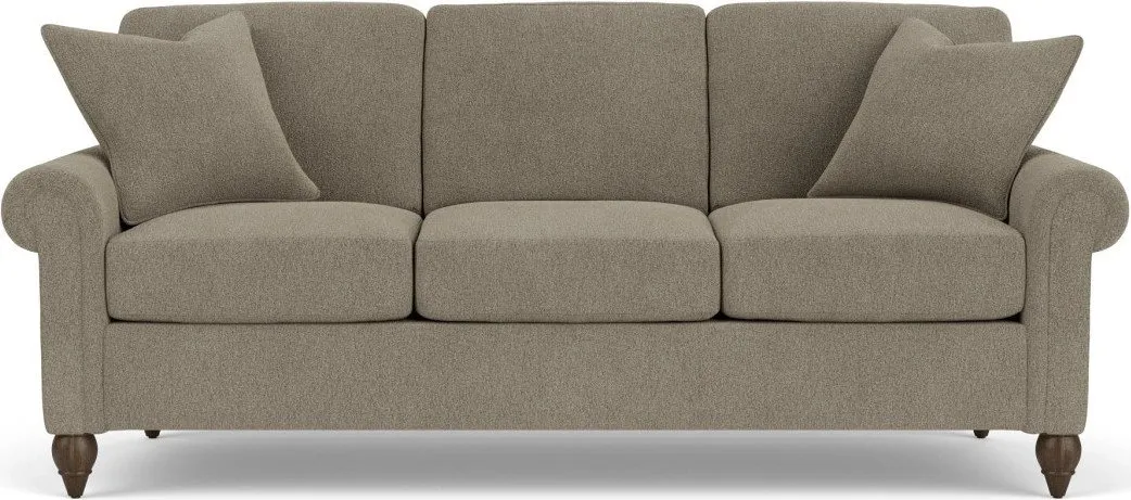 SOUTH HAVEN GRAY DOVE SOFA WITH ROUND LEGS