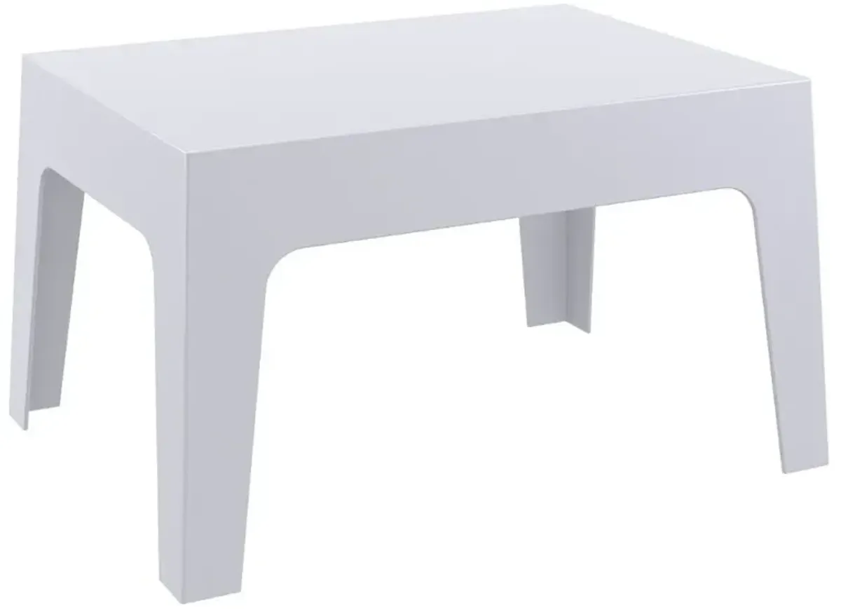 Compamia Box Resin Outdoor Coffee Table Silver Gray