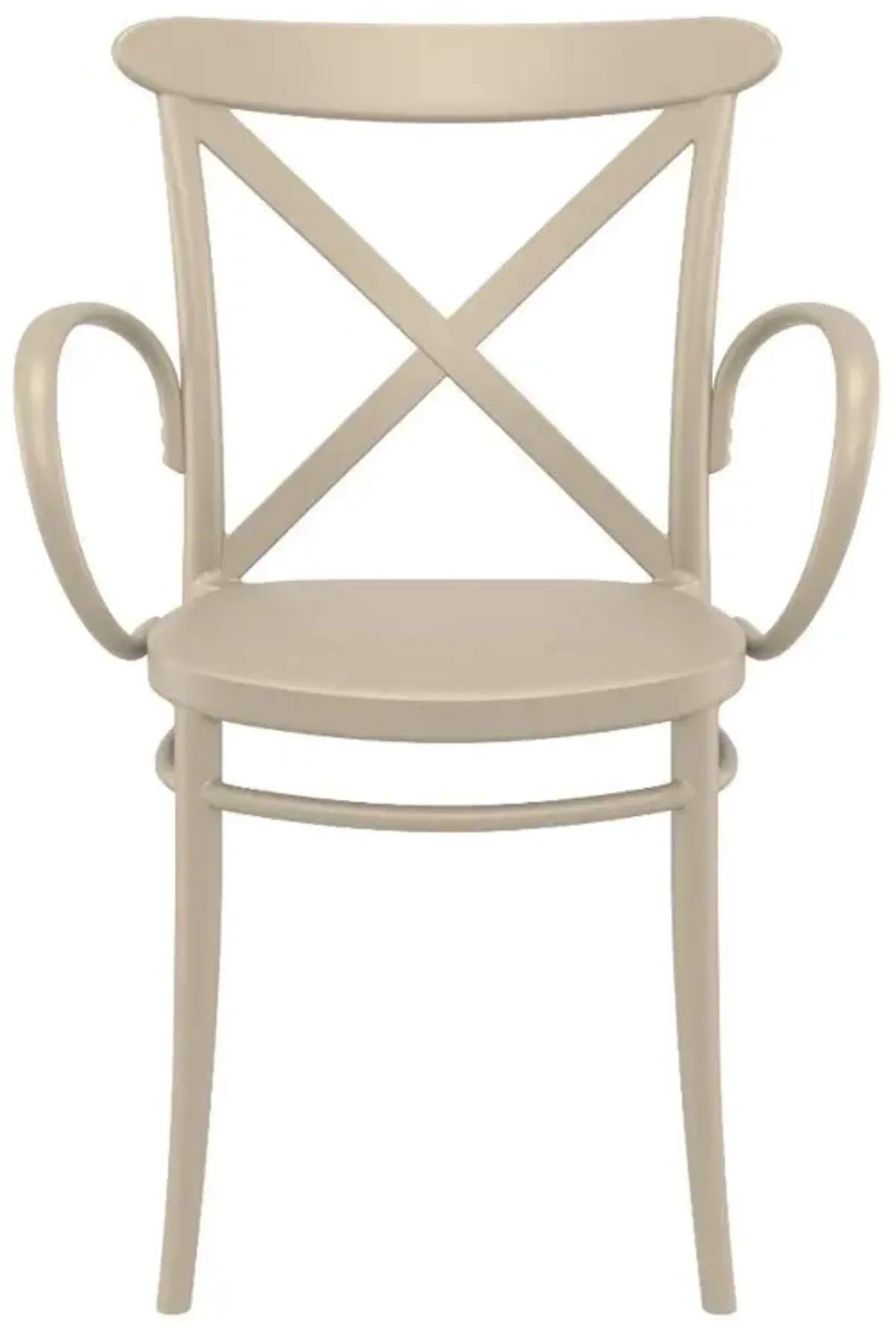 Compamia Cross XL Resin Outdoor Arm Patio Chair Taupe