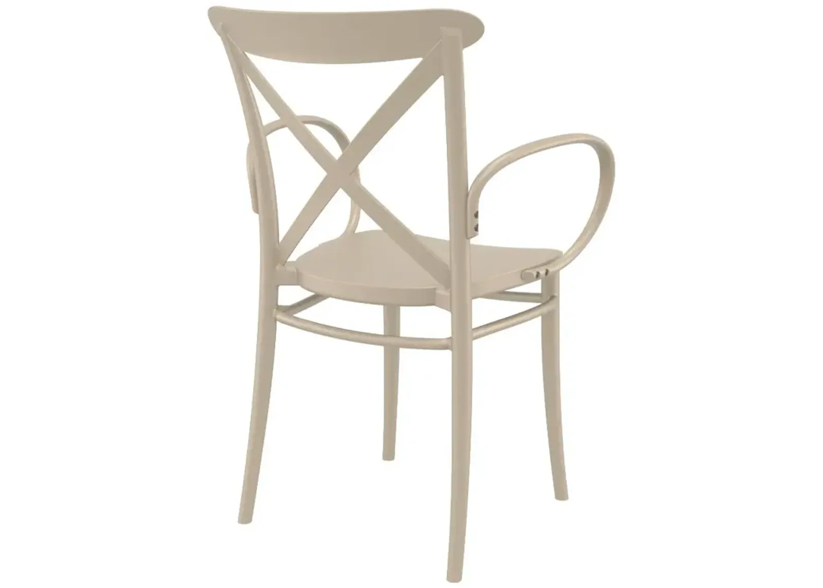 Compamia Cross XL Resin Outdoor Arm Patio Chair Taupe