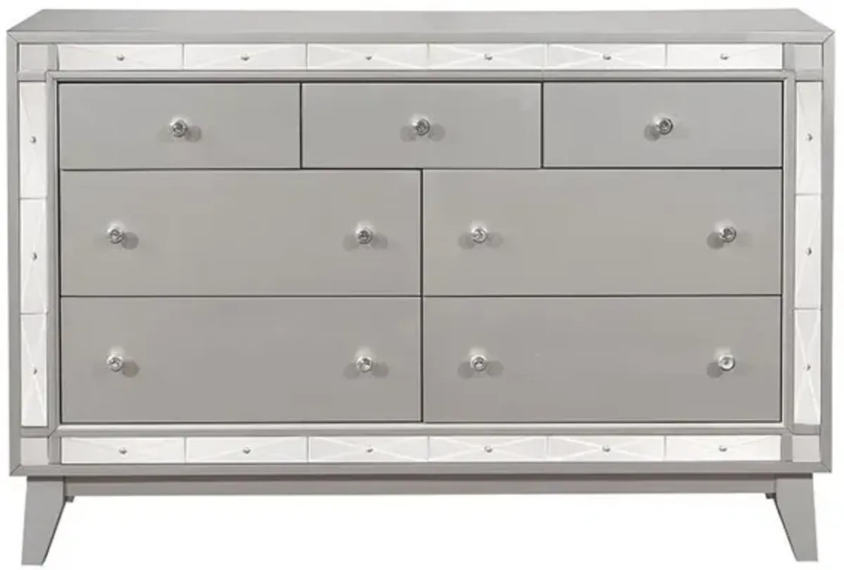 Coaster Leighton 7-Drawer Dresser Metallic Mercury