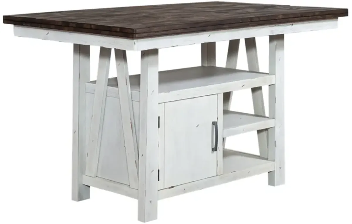 Liberty Furniture Farmhouse Two-Tone White Gathering Table