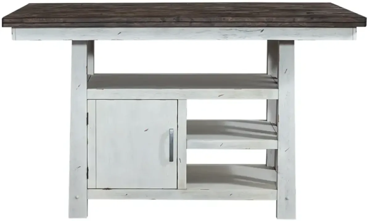 Liberty Furniture Farmhouse Two-Tone White Gathering Table