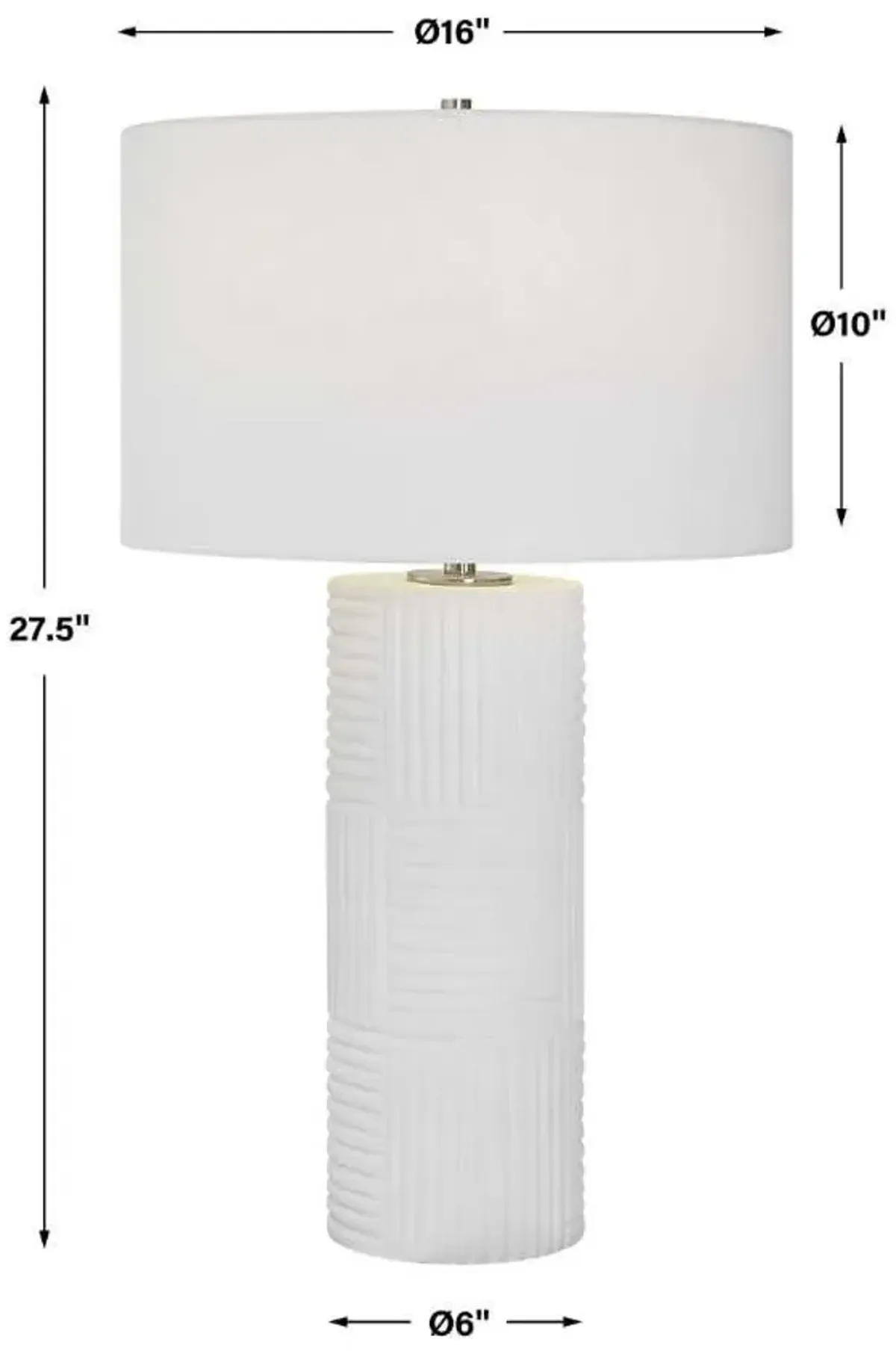 Uttermost Patchwork White Table Lamp