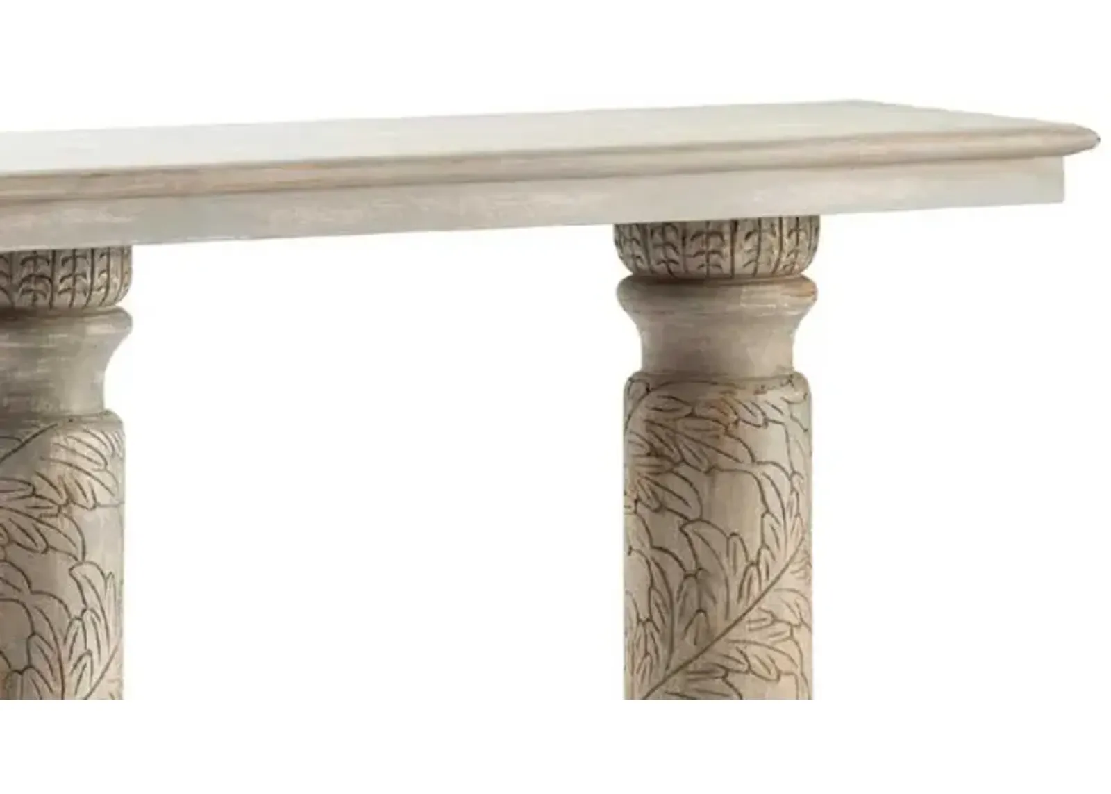 Crestview Castleberry White Console Table