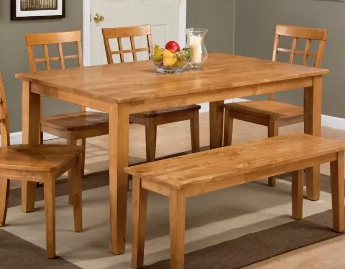 SIMPLICITY RECTANGLE DINING TABLE HONEY