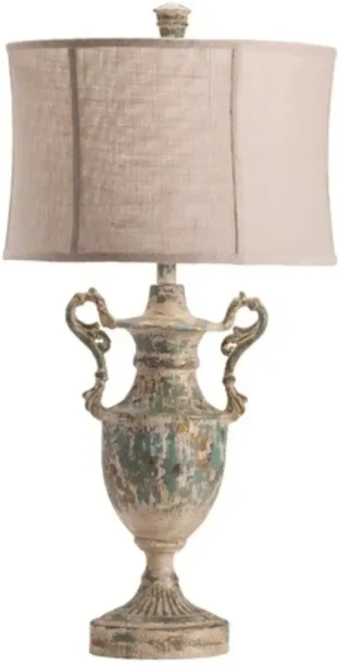 Crestview Bausman Beige/Blue Table Lamp