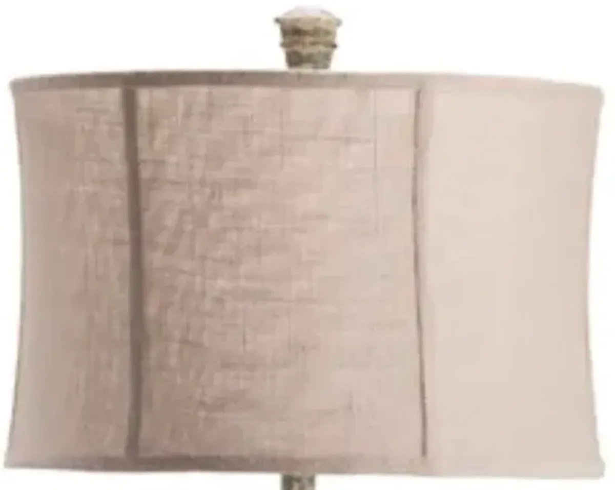 Crestview Bausman Beige/Blue Table Lamp