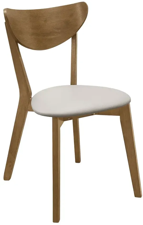 Coaster Kersey Curved Wood Dining Side Chair Chestnut