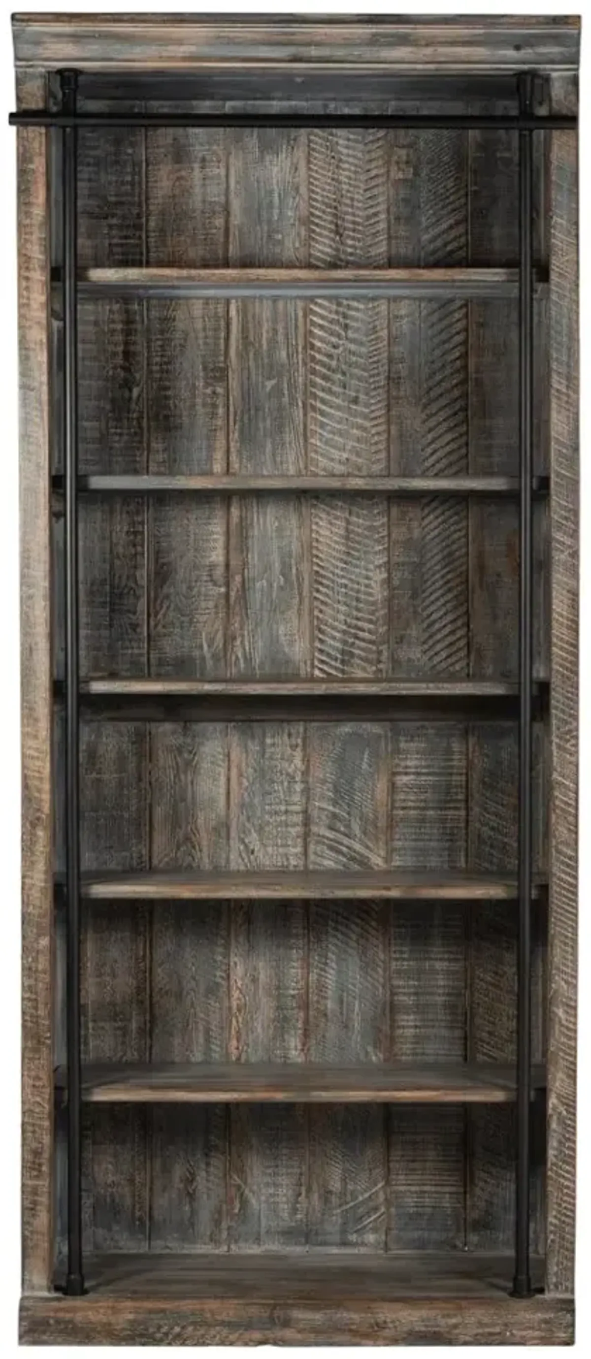 ANTIQUE BLUE/IRON NAOMI BOOKCASE