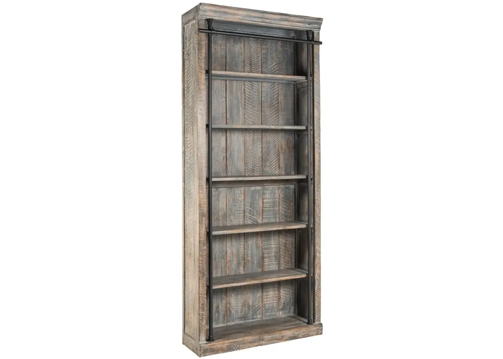 ANTIQUE BLUE/IRON NAOMI BOOKCASE