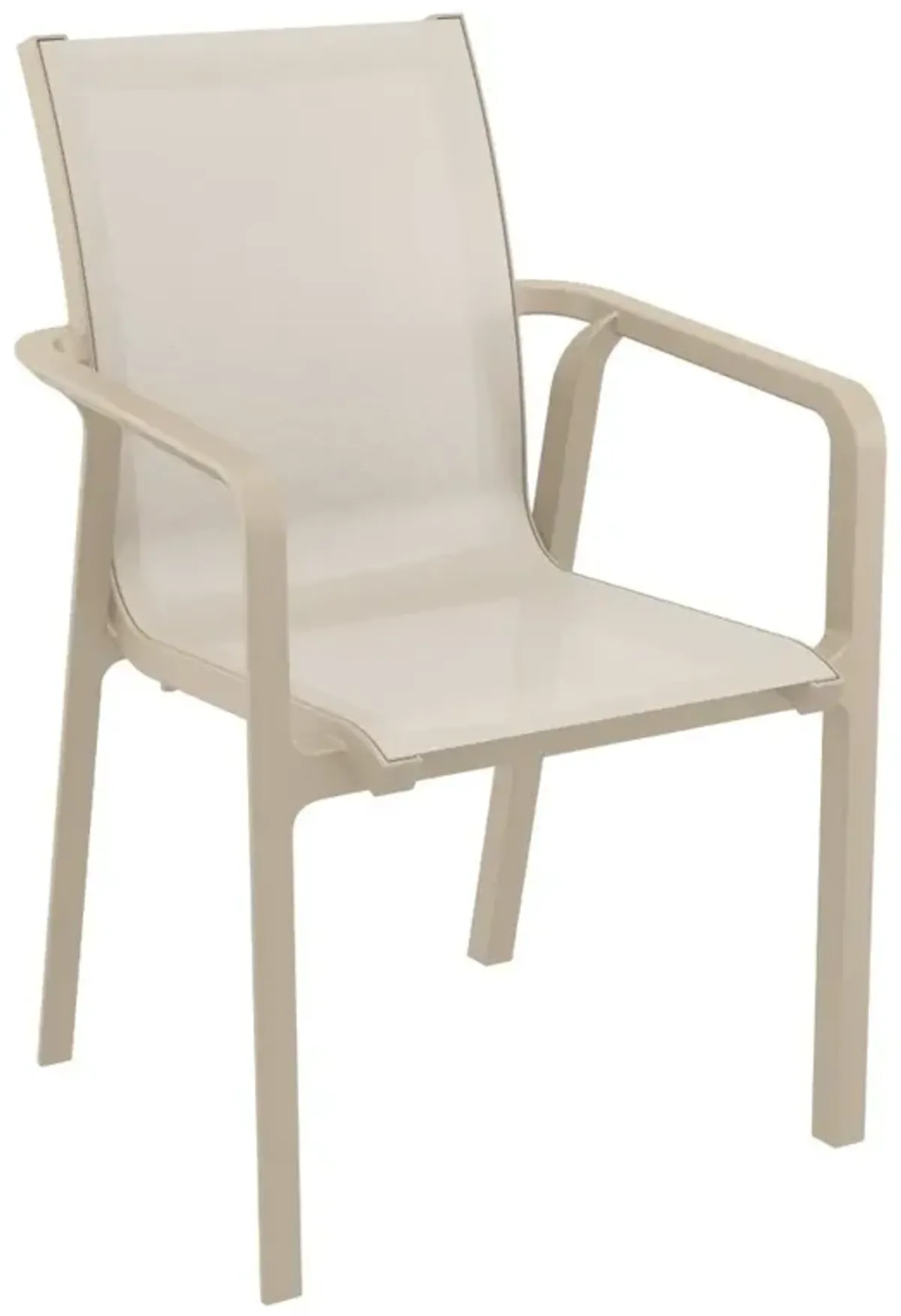 Compamia Pacific Taupe Sling Arm Patio Chair