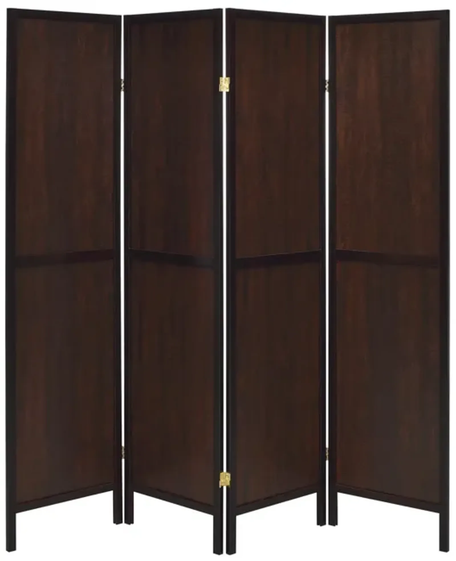 Coaster 4-Panel Room Divider Tobacco/Cappuccino Rustic Tobacco