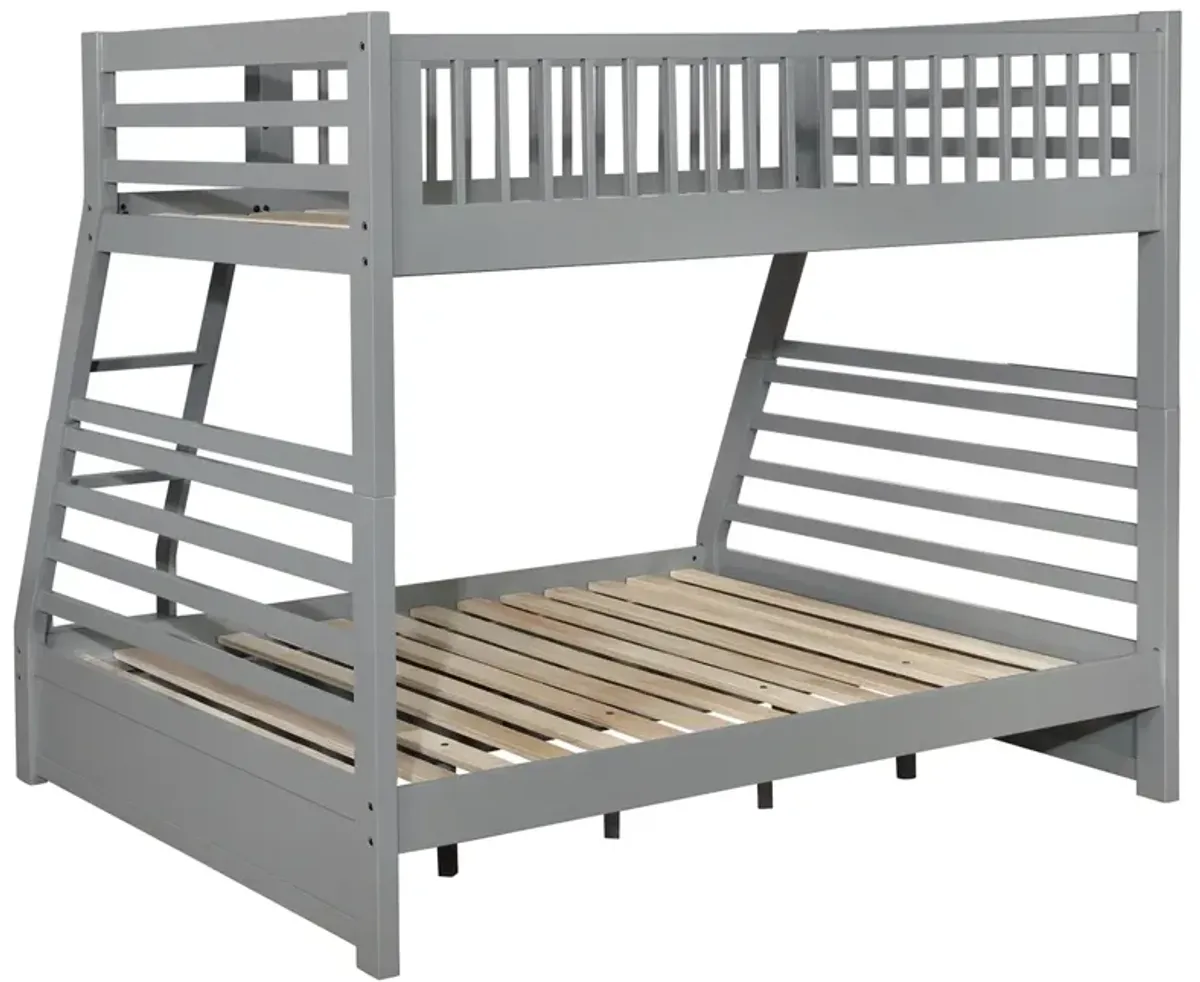 Coaster Ashton 2-Drawer Wood Twin Over Full Bunk Bed Grey