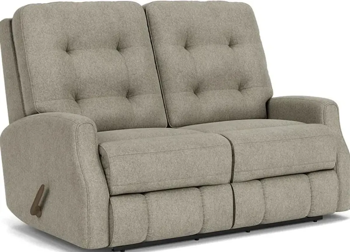 Flexsteel Devon Silver Pebble Reclining Loveseat