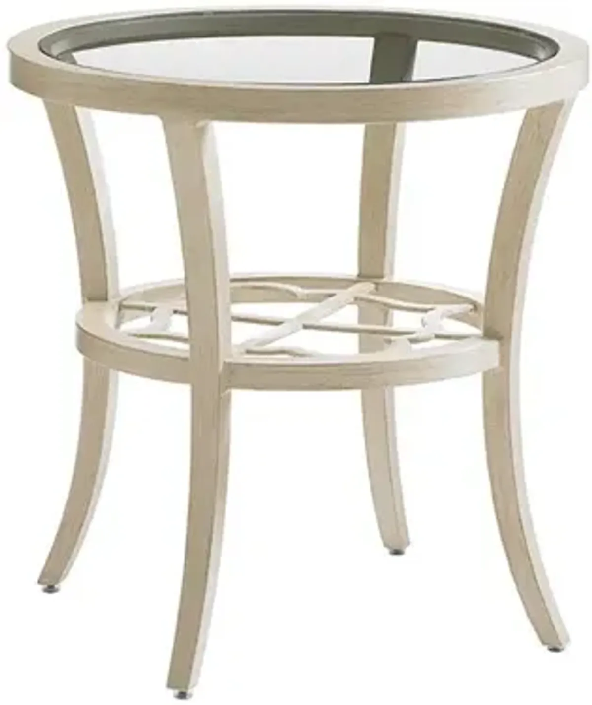 Round End Table Misty Garden