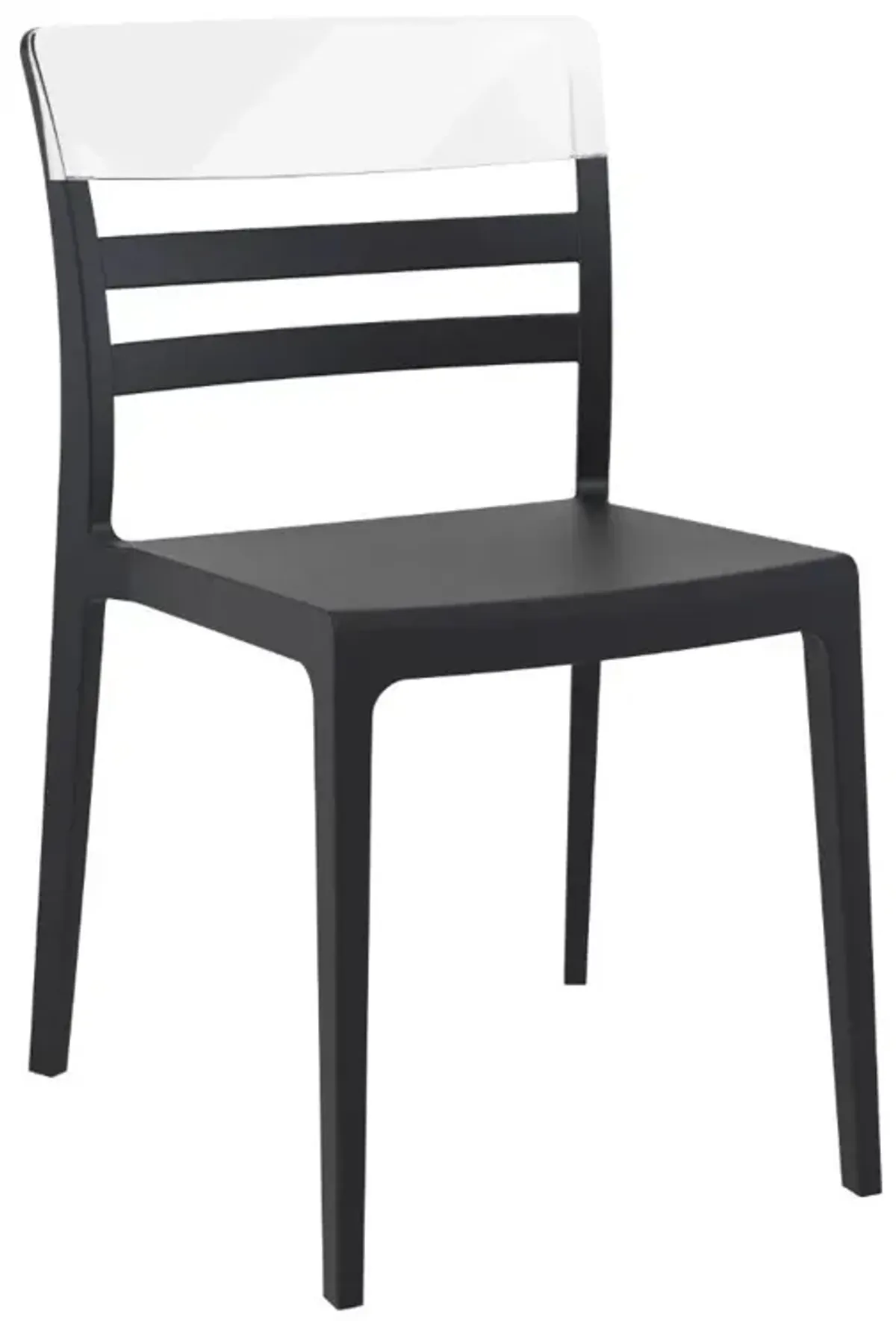 Compamia Moon Dining Chair Black Transparent Clear