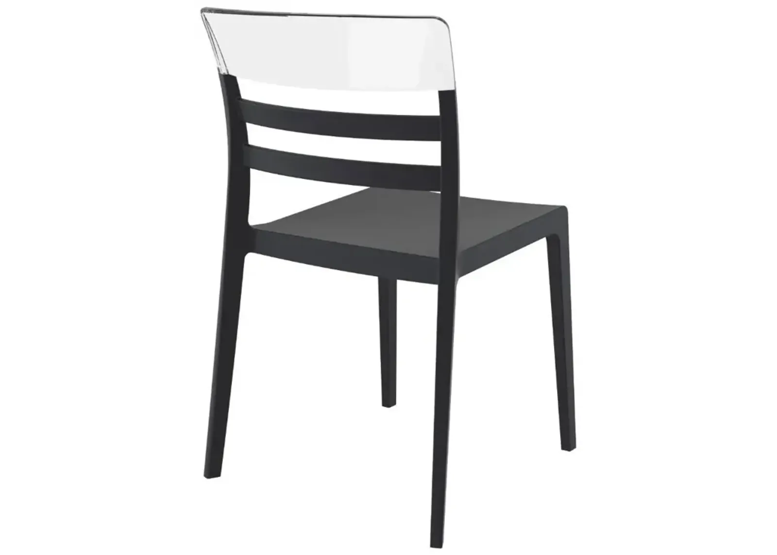 Compamia Moon Dining Chair Black Transparent Clear