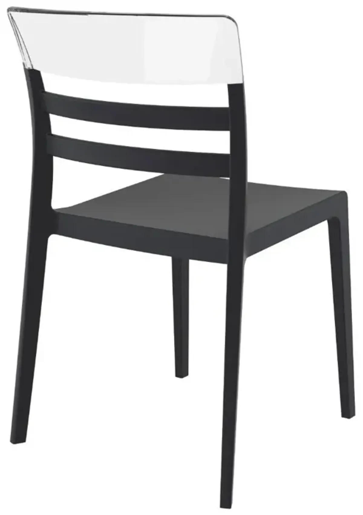 Compamia Moon Dining Chair Black Transparent Clear