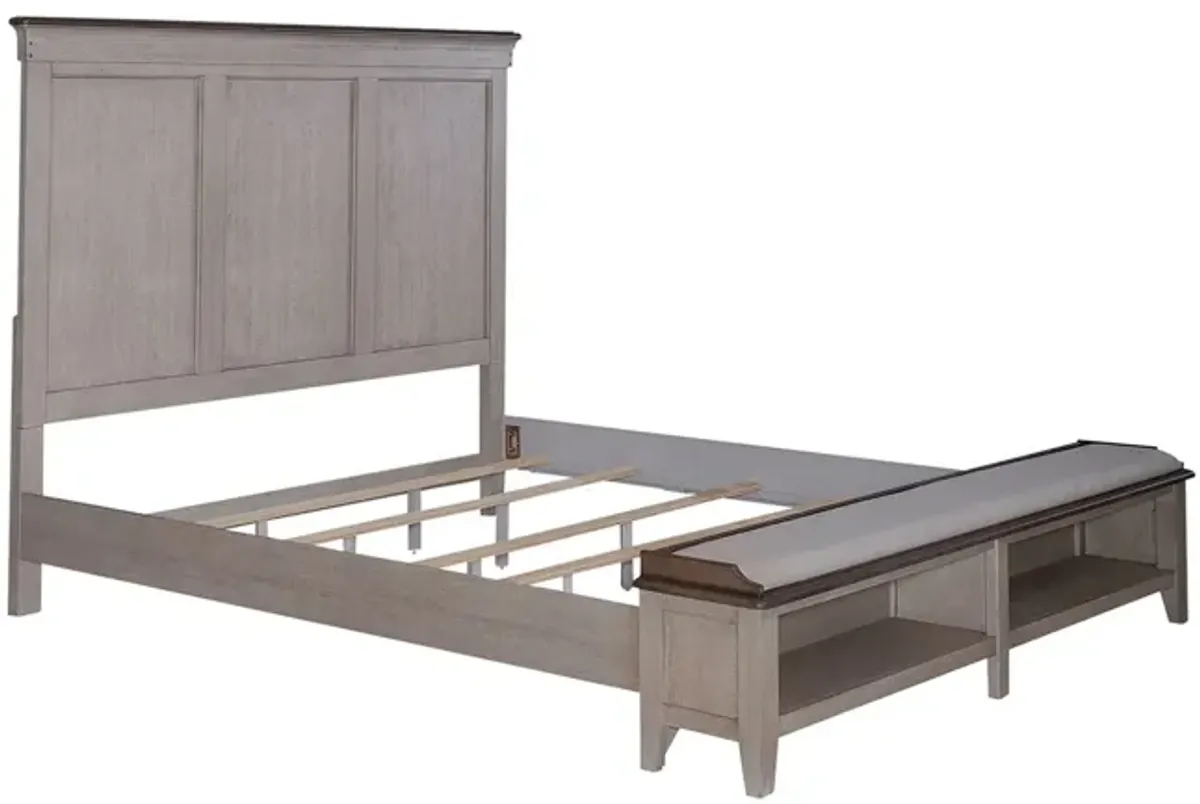 Liberty Furniture Ivy Hollow White King Storage Bed