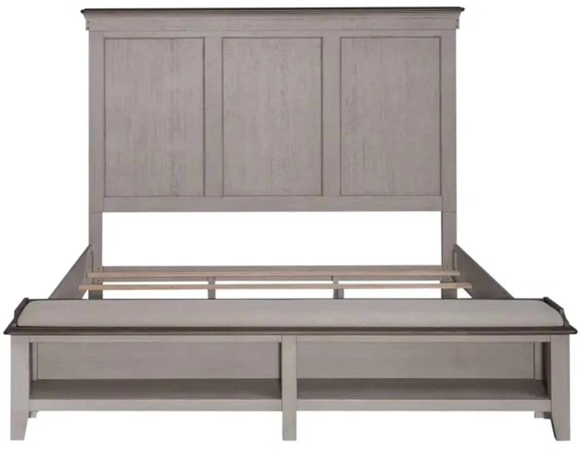 Liberty Furniture Ivy Hollow White King Storage Bed