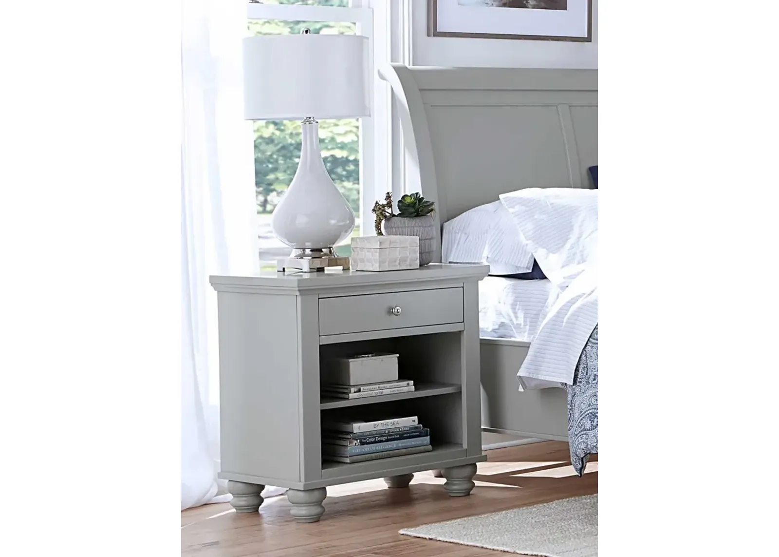 Aspenhome Cambridge Light Gray Paint Nightstand