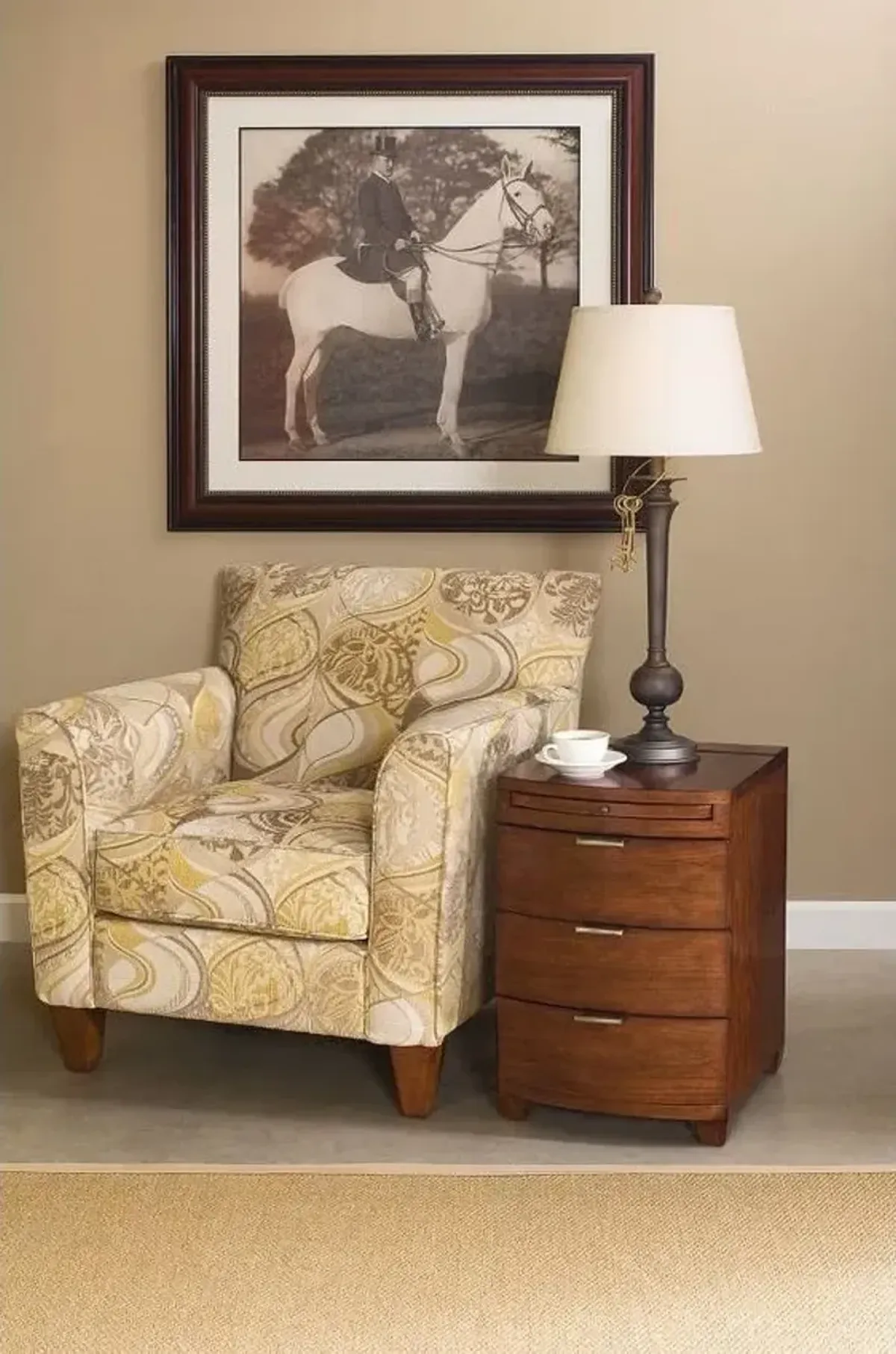 Hammary Bowfront Chairside Table Chairsides