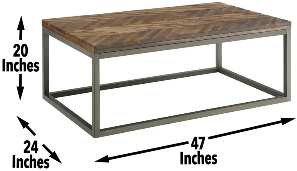 Steve Silver Lorenza Cocktail Table In Natural Honey