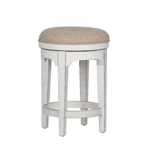 MAGNOLIA MANOR CONSOLE SWIVEL STOOL - ANTIQUE WHITE