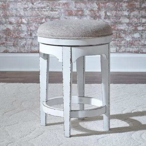 MAGNOLIA MANOR CONSOLE SWIVEL STOOL - ANTIQUE WHITE