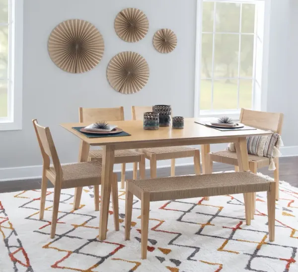 Powell Cadence 6-Piece Dining Set Natural