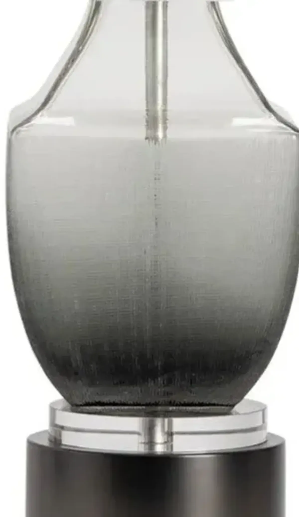 Crestview Mccance Grey Glass/Gun Metal Table Lamp