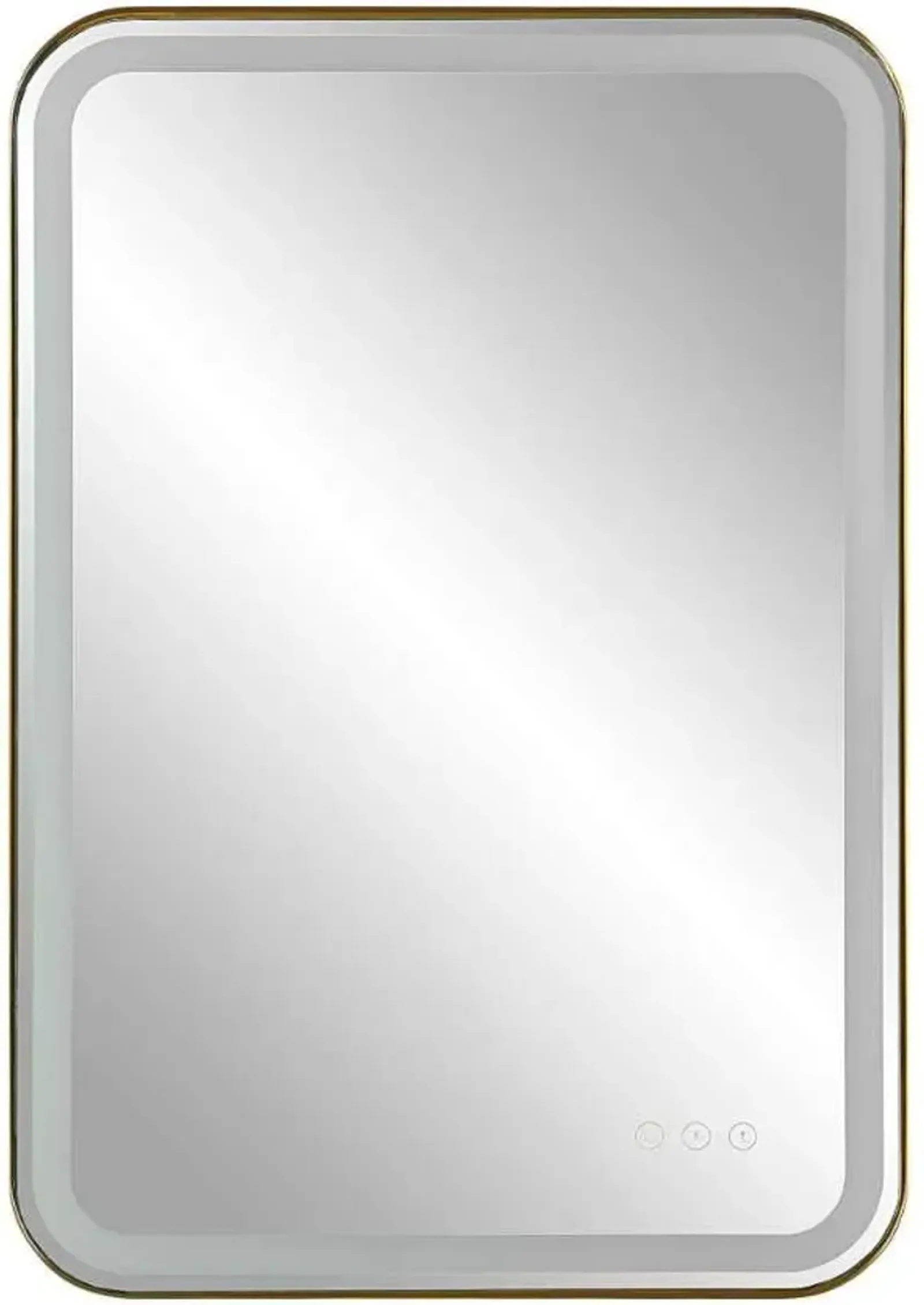 Uttermost Crofton Lighted Brass Vanity Mirror