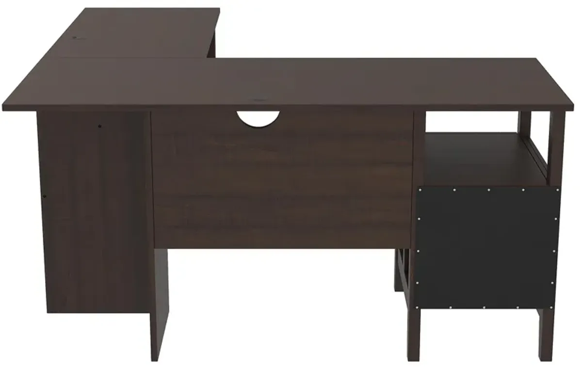 Ashley Camiburg 2-Piece Warm Brown Home Office Desk