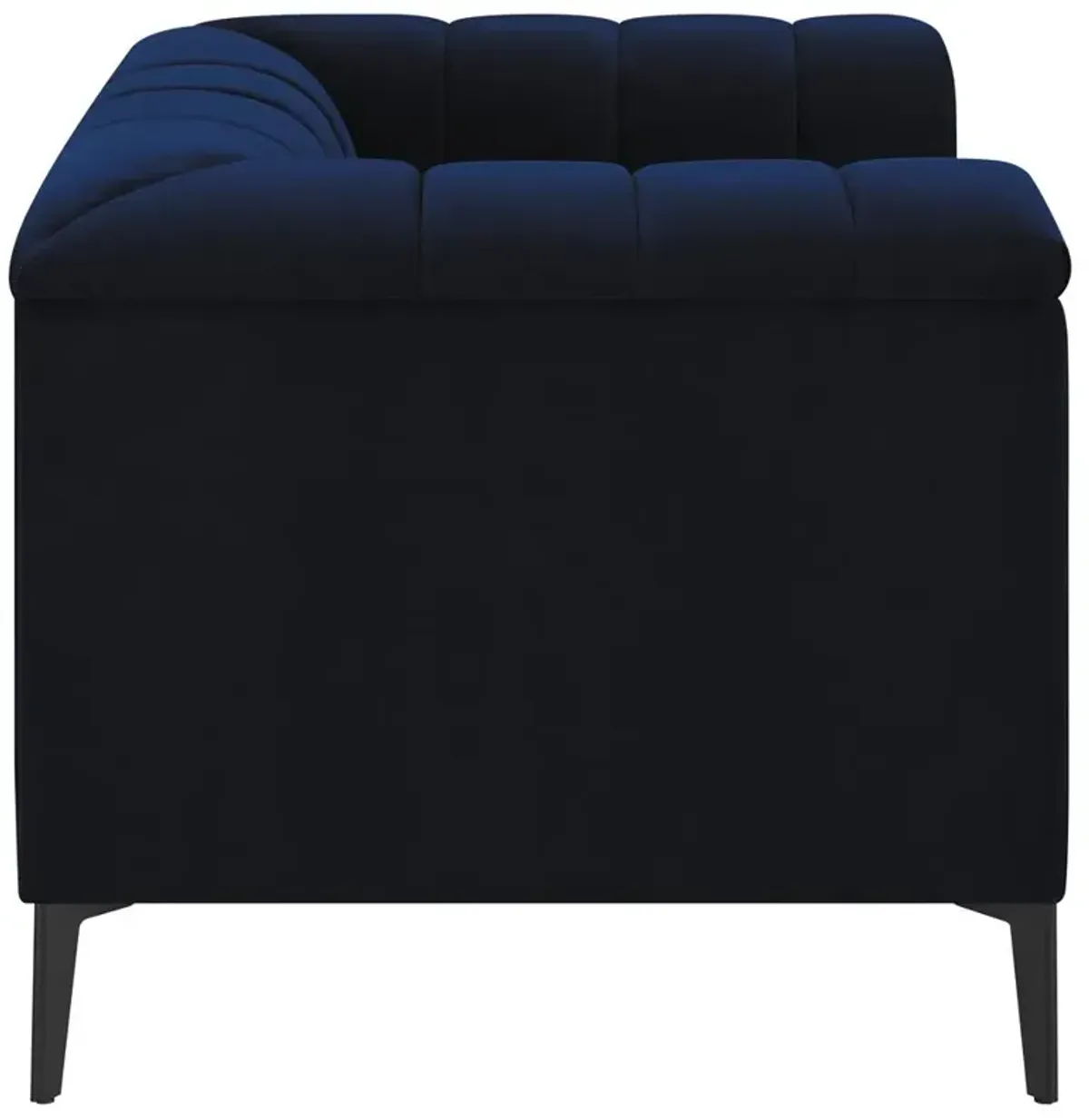 Coaster Chalet Upholstered Tuxedo Arm Tufted Chair Blue