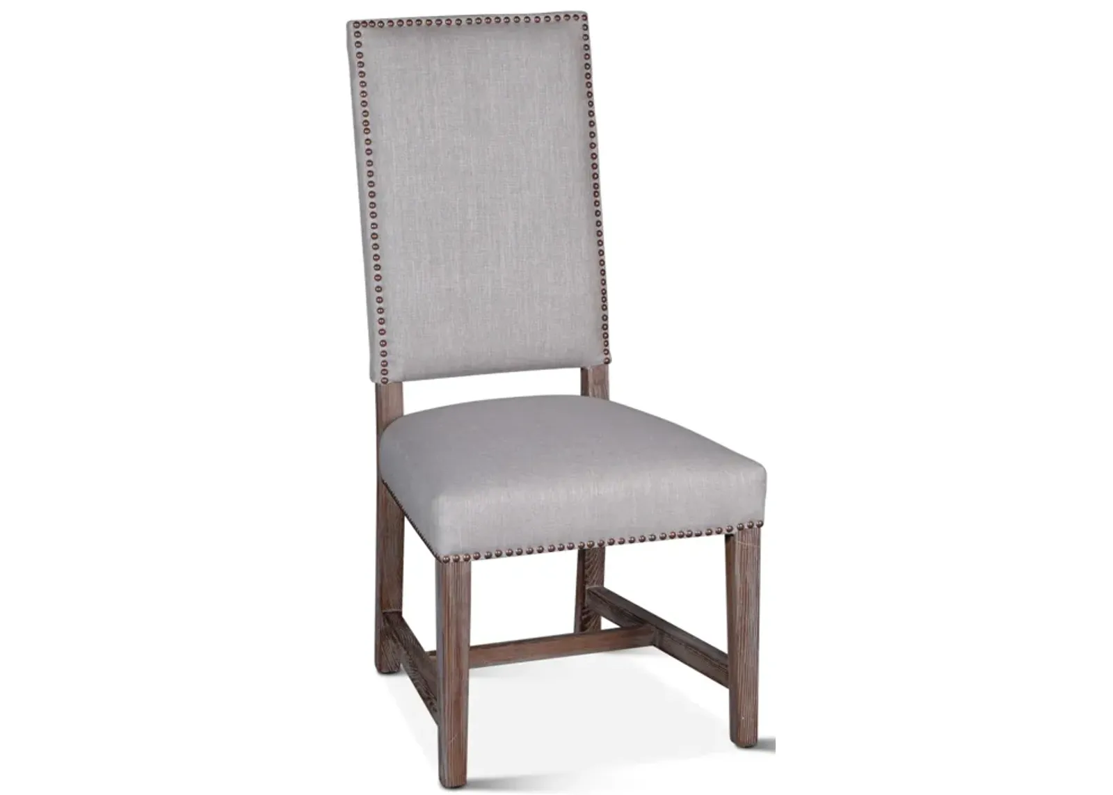 Home Trends Design Upholstered Seating High Back Formal Dining Chair in Beige