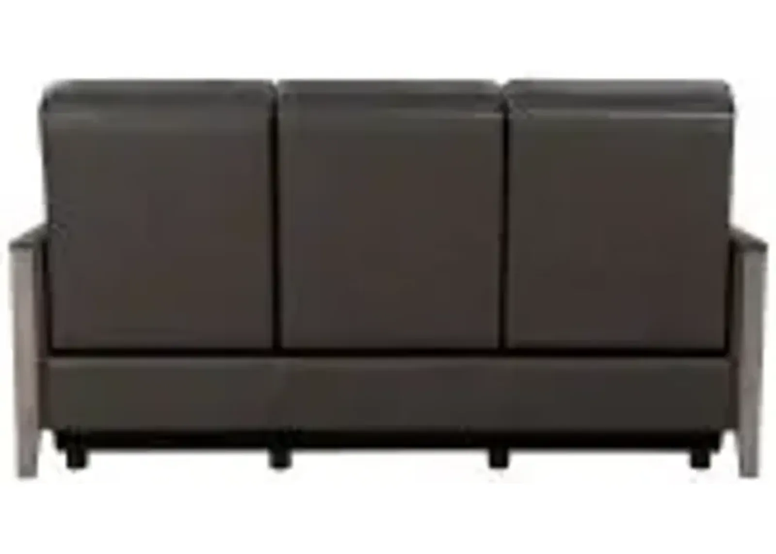 Barcalounger Hartman Dark Gray Leather Power Reclining Sofa