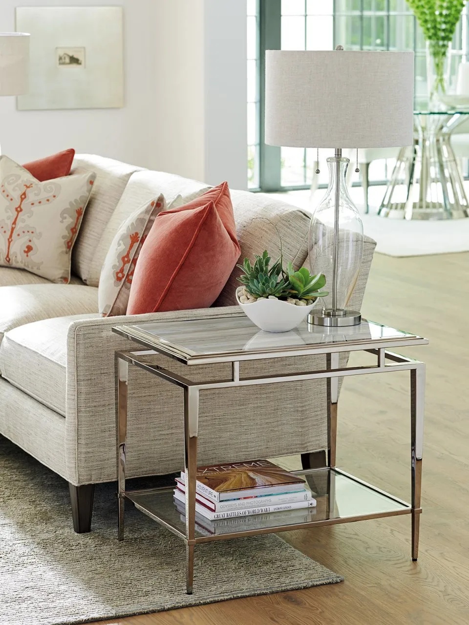 ATHENE STAINLESS END TABLE ARIANA