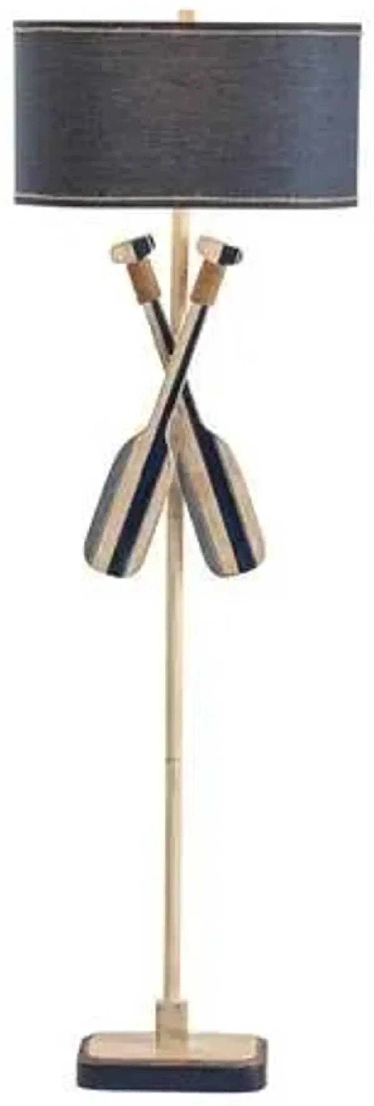 Crestview Boat Oar Nautical Blue Floor Lamp