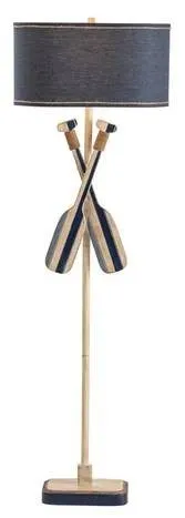 BOAT OAR NAUTICAL BLUE FLOOR LAMP