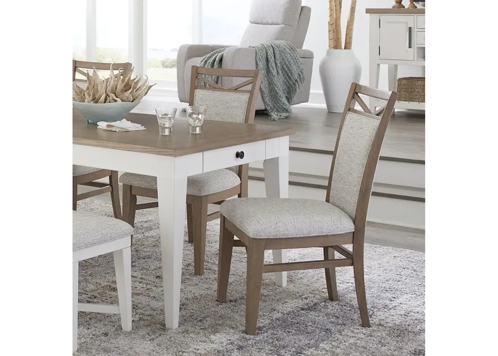 Parker House Americana Modern Upholstered Dining Chair in Cotton Finish