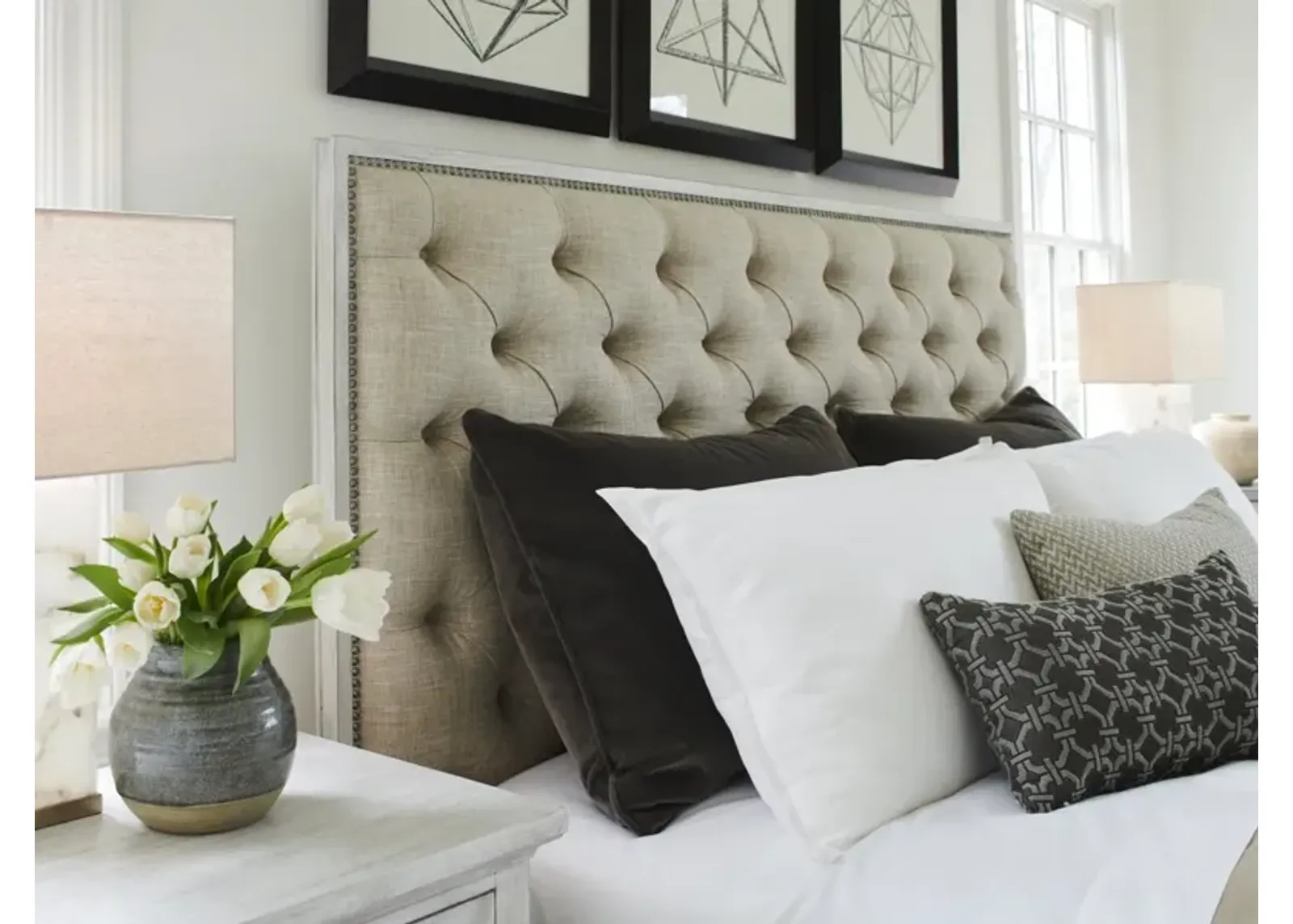 Oyster Bay by Lexington Sag Harbor Tufted Upholstered King Headboard