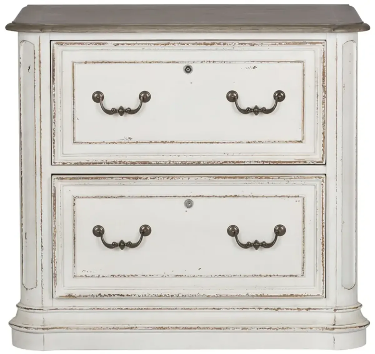 Liberty Furniture Magnolia Manor Antique White Lateral Locking File