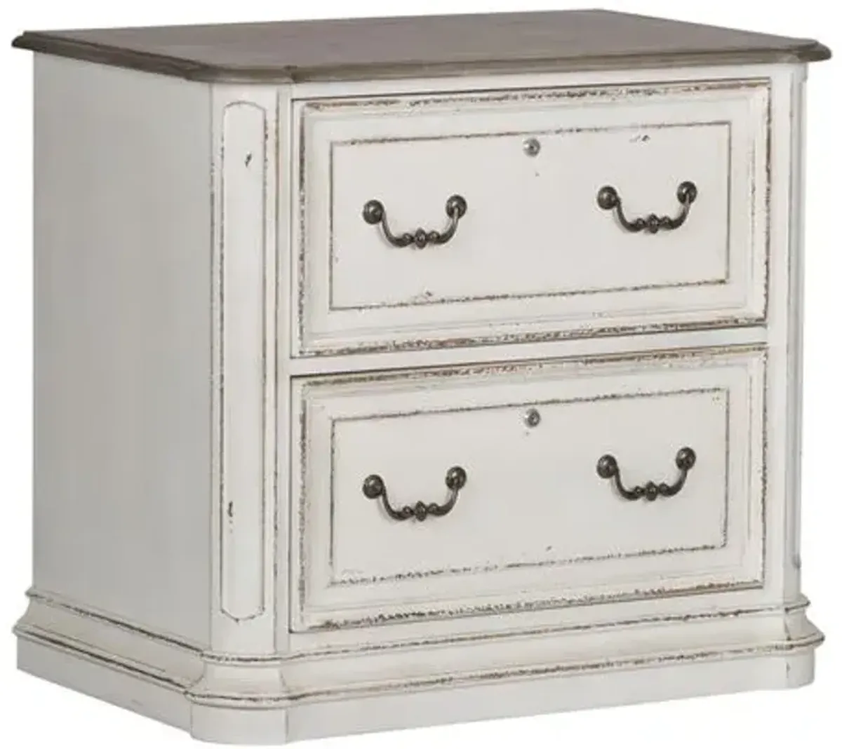 Liberty Furniture Magnolia Manor Antique White Lateral Locking File