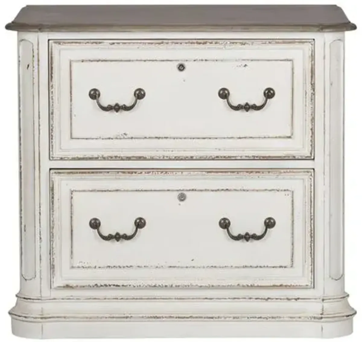 Liberty Furniture Magnolia Manor Antique White Lateral Locking File