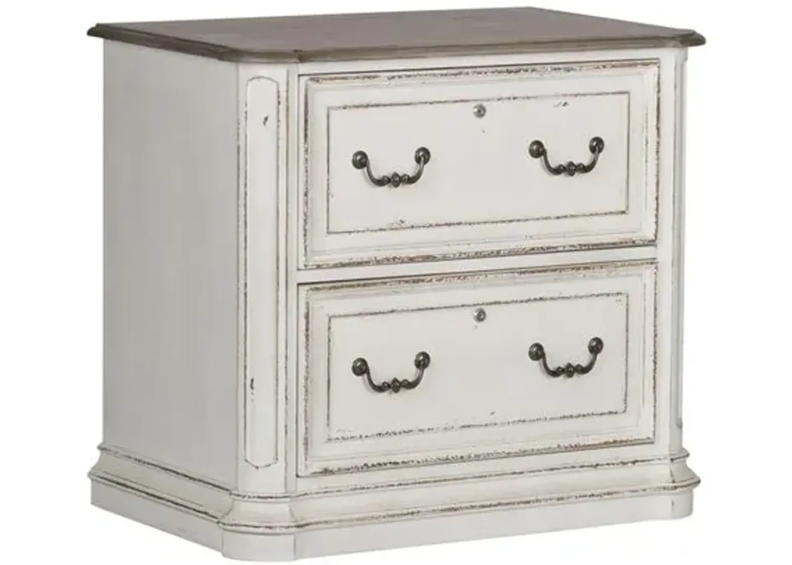 Liberty Furniture Magnolia Manor Antique White Lateral Locking File