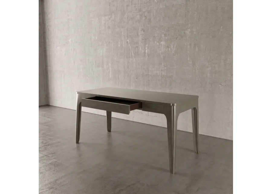 MADRAS WRITING TABLE IN ARGENTO (MEDIUM GREY WOOD FINISH)