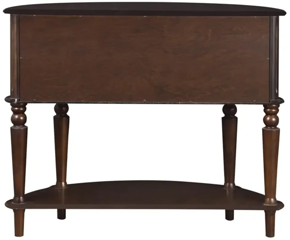 Coaster Brenda 2-Door Demilune Wood Entryway Console Table Brown